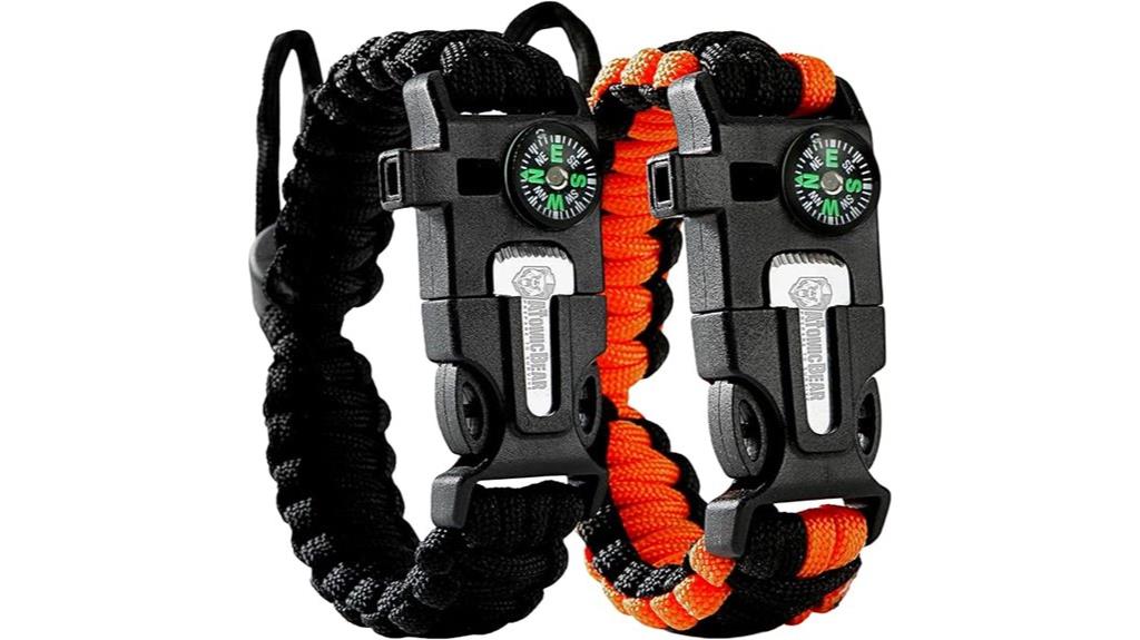 adjustable paracord survival bracelets