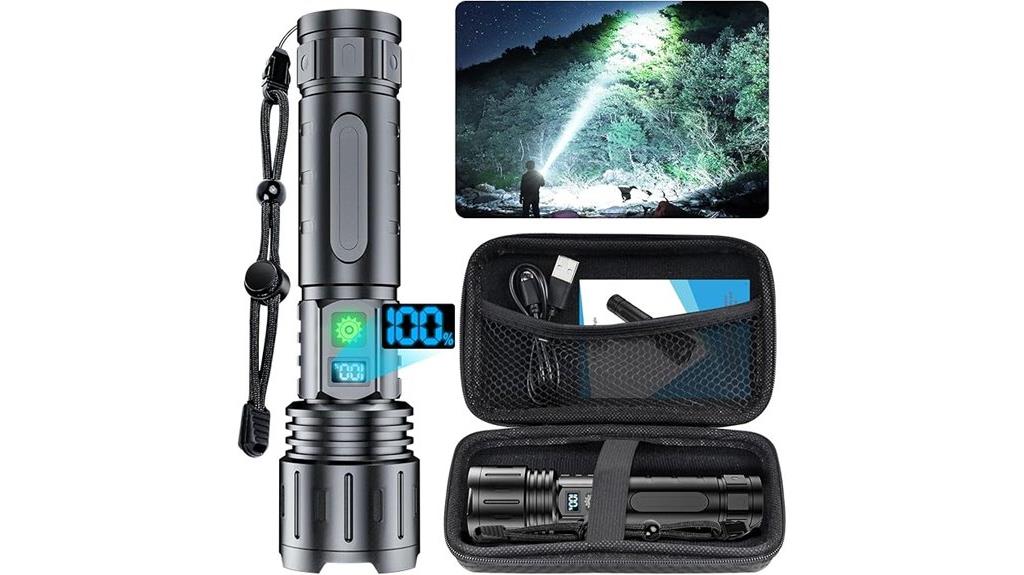 bright waterproof rechargeable flashlight