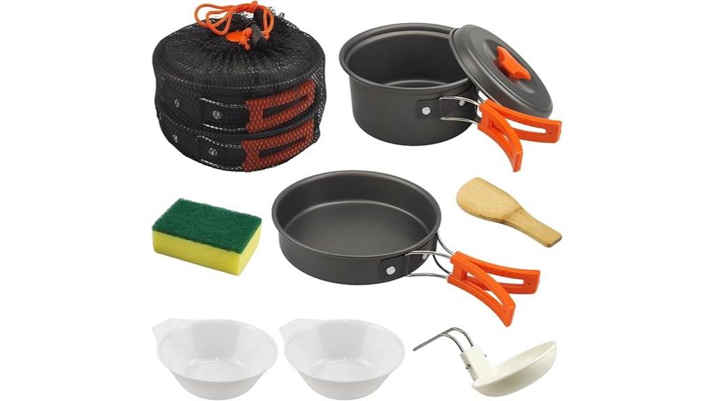 camping cookware set included