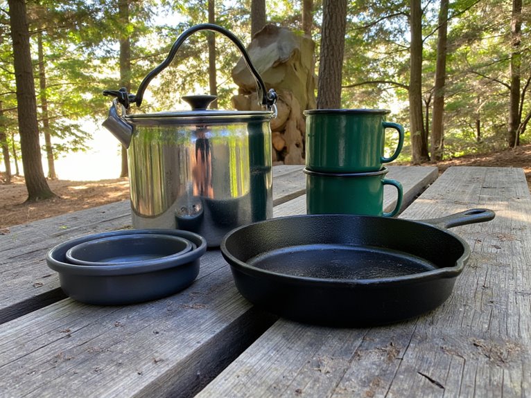 camping skillet material selection