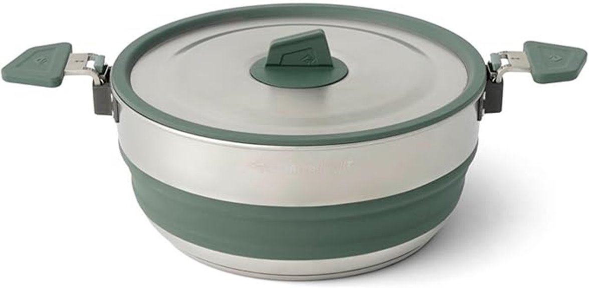 collapsible stainless steel pot