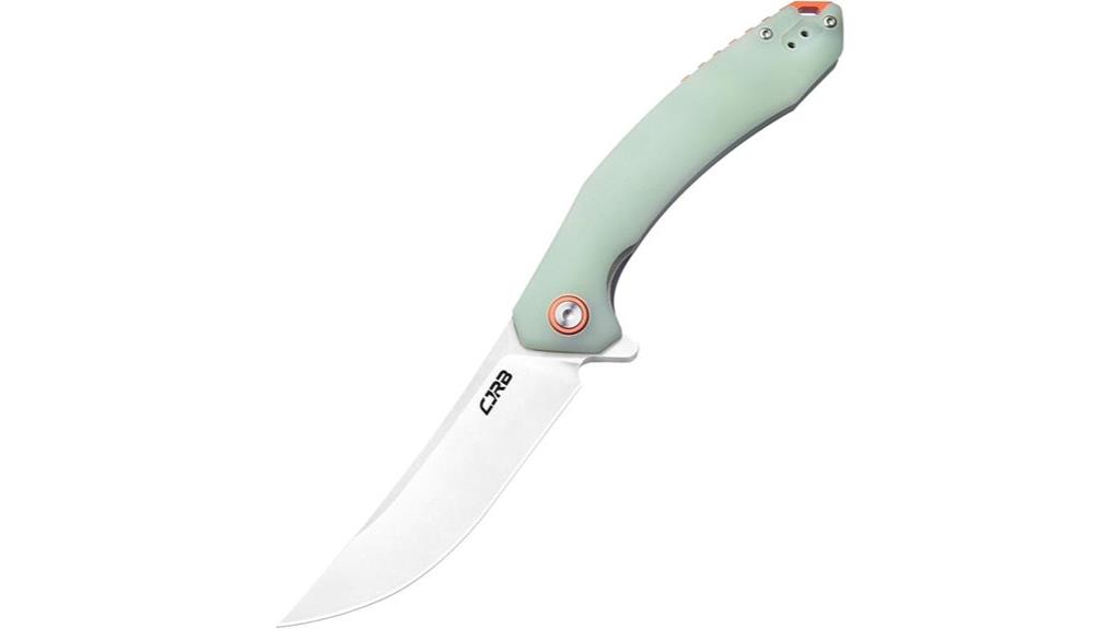 compact green folding knife