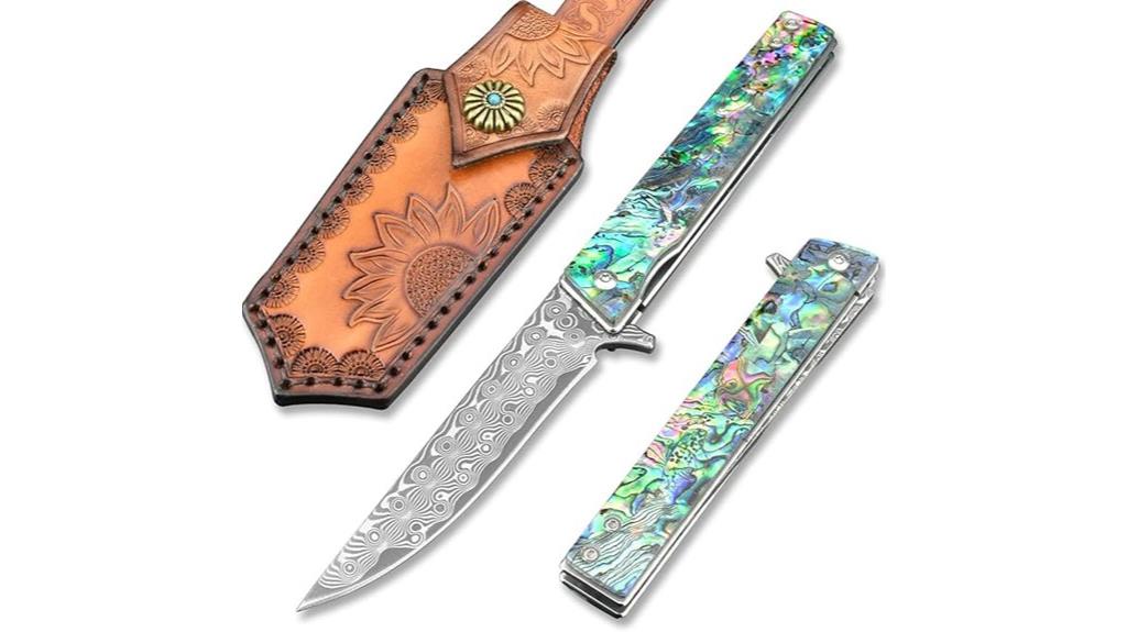 damascus pocket knife sheath