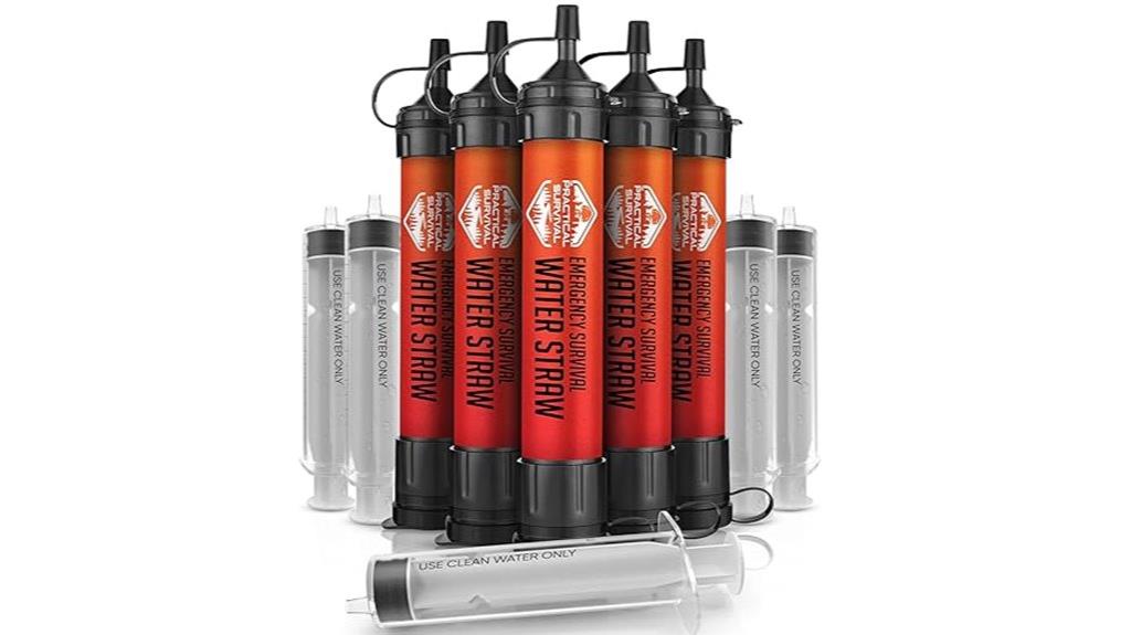emergency water filtration straws