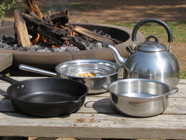 essential camp cooking cookware