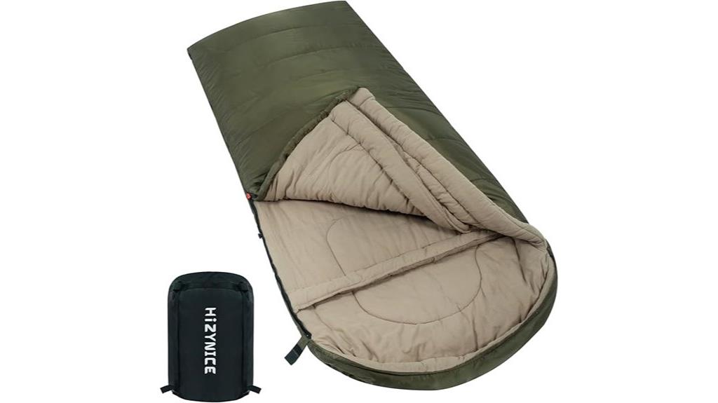 flannel cold weather sleeping bag