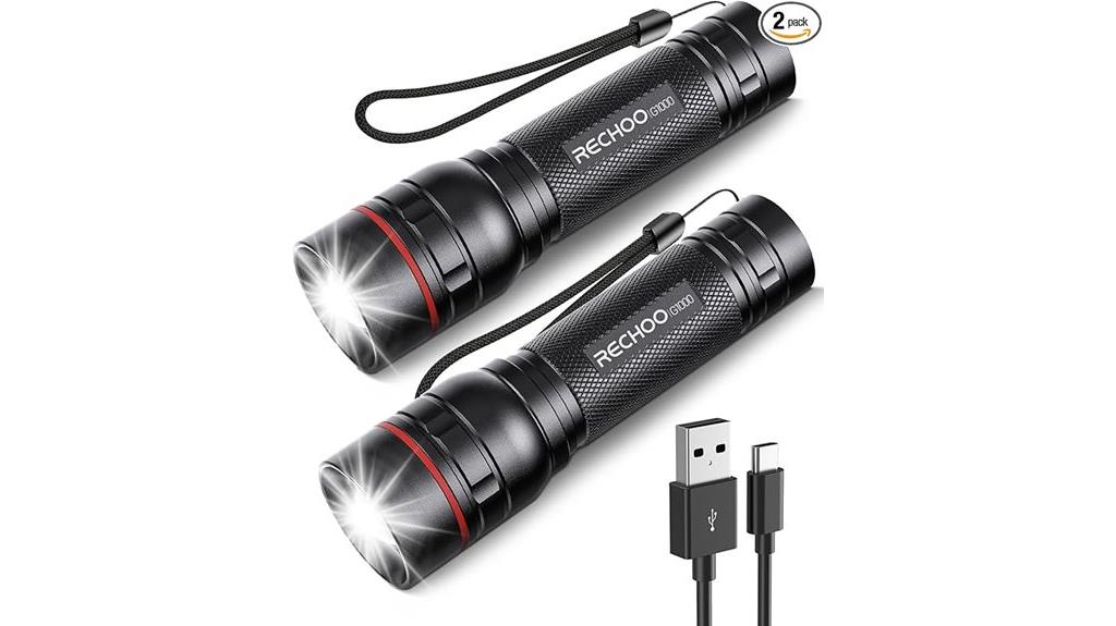 high lumens rechargeable flashlights