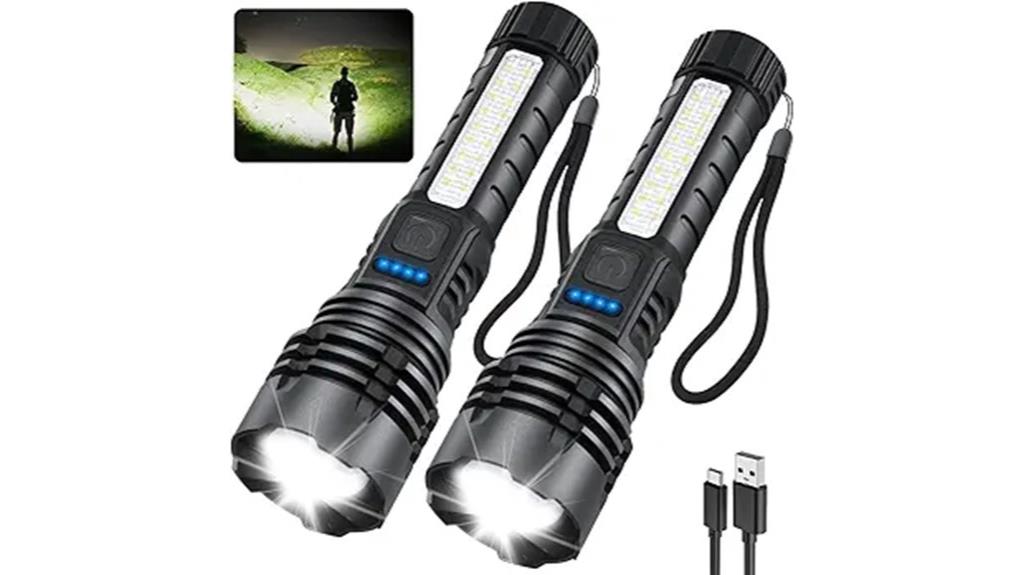 high lumens rechargeable flashlights