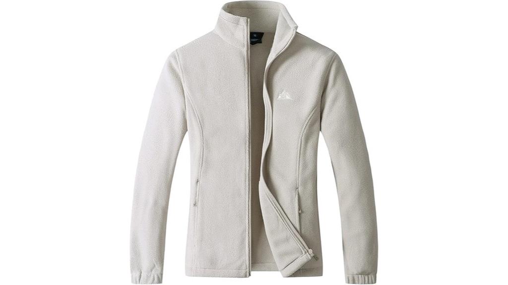 lightweight fleece zip jacket