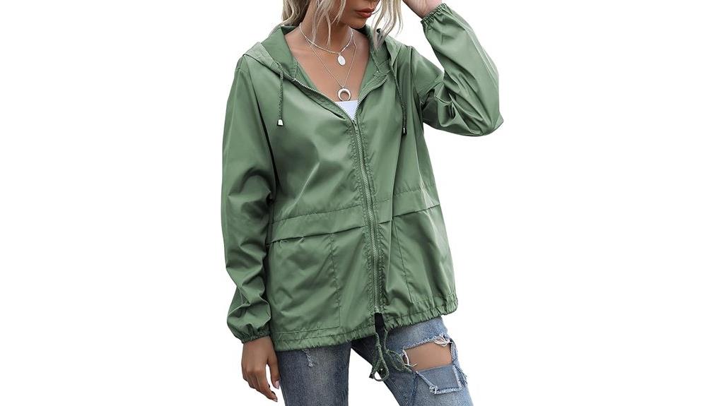 lightweight waterproof hooded jacket