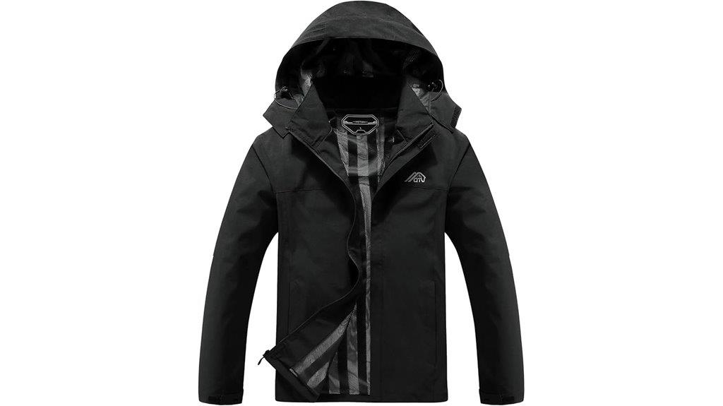 lightweight waterproof hooded jacket