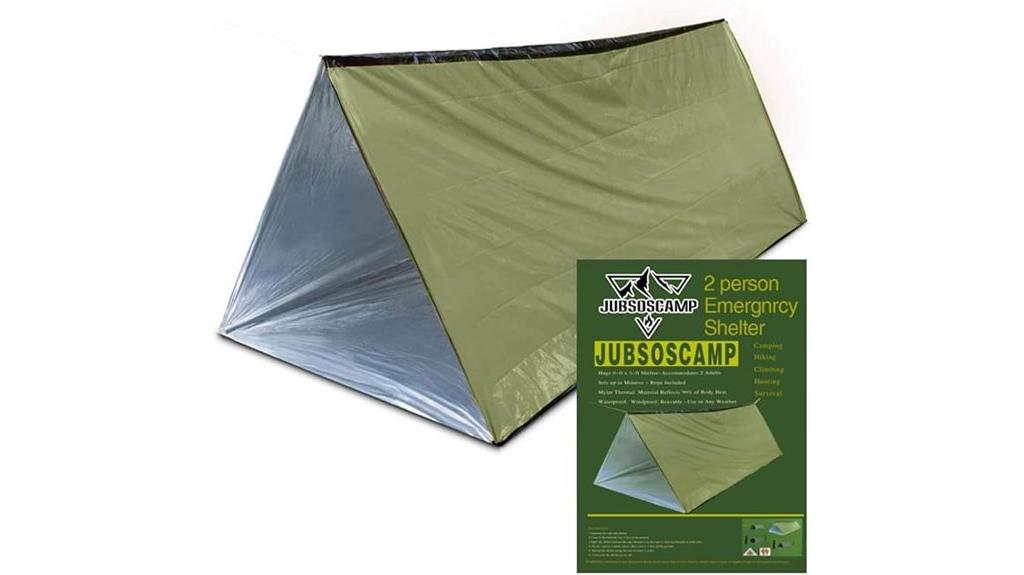 mylar thermal camping tent