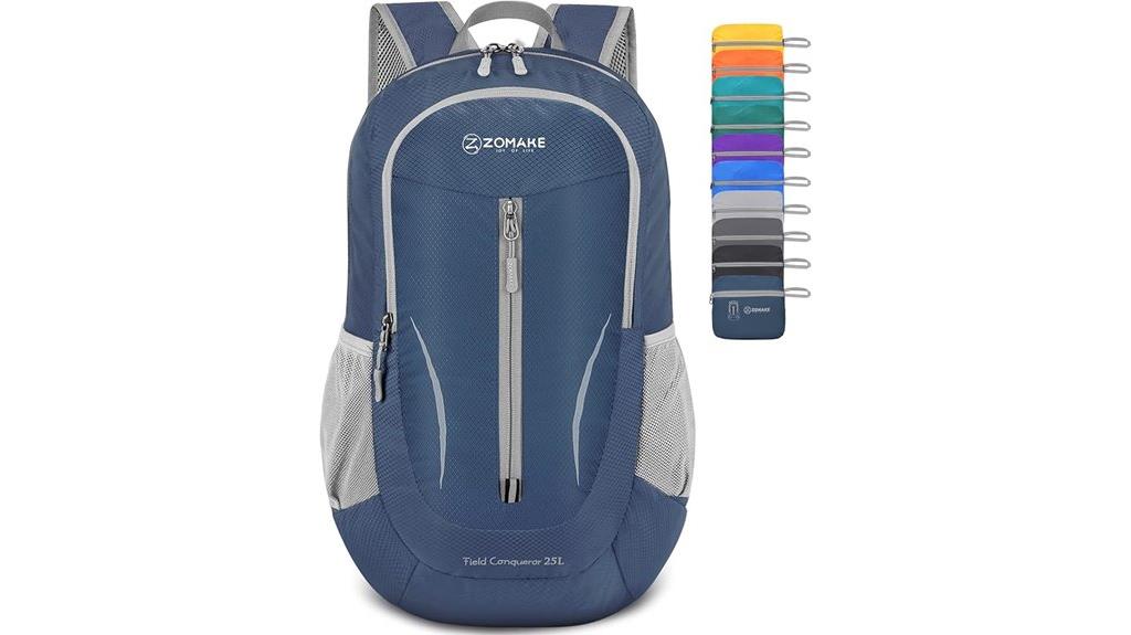 navy blue lightweight backpack