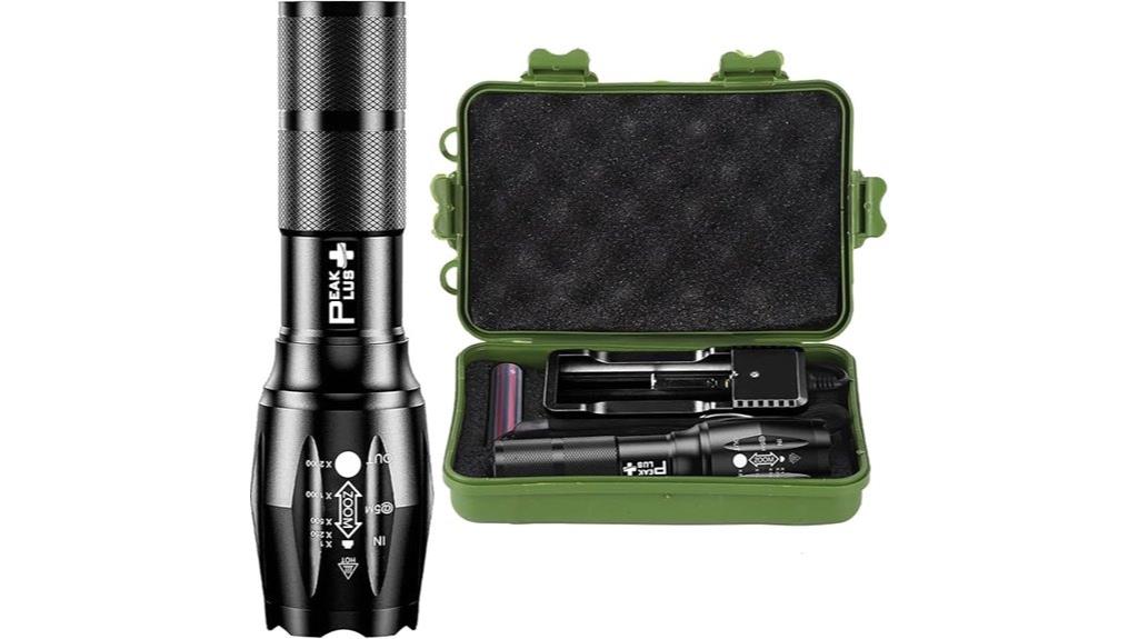 powerful rechargeable tactical flashlight