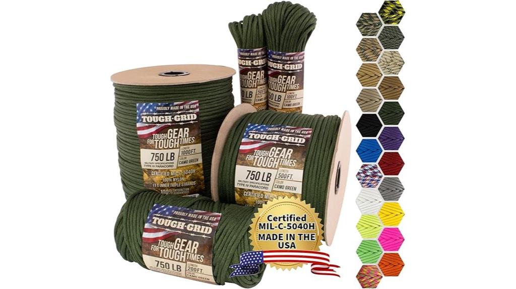 premium paracord camo green