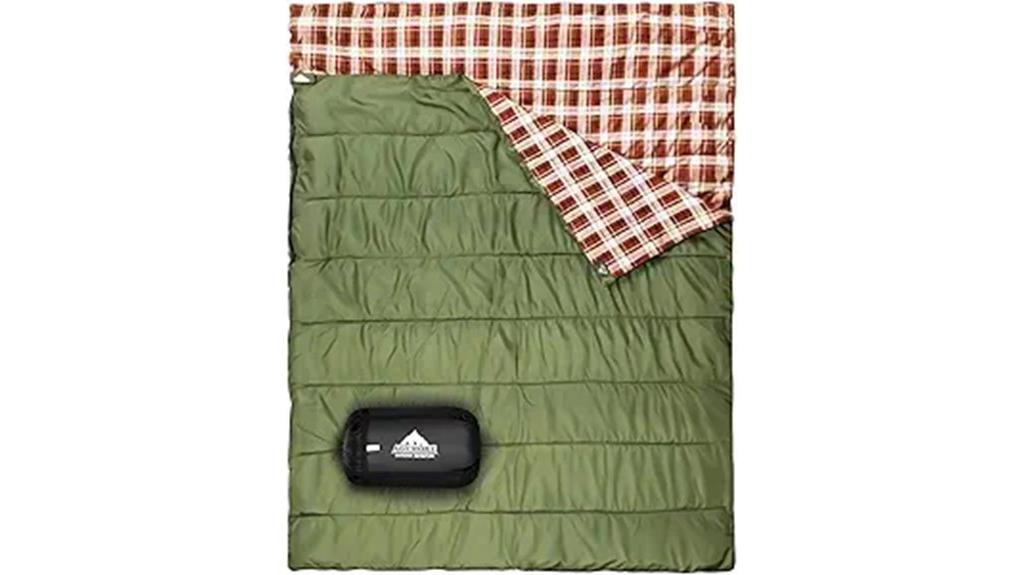 queen size flannel sleeping bag