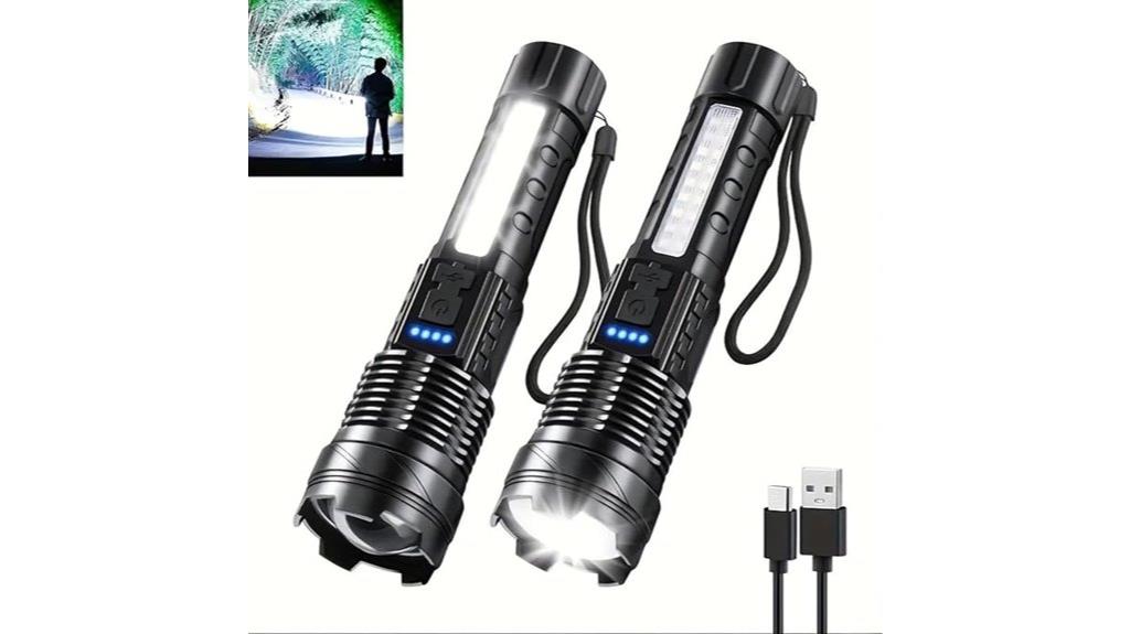 rechargeable tactical flashlights set