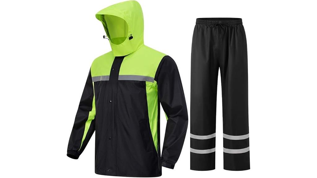 reflective waterproof rain gear