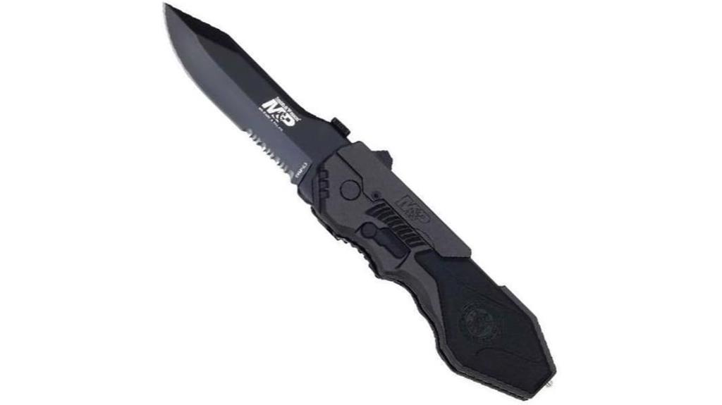 serrated assisted folding knife