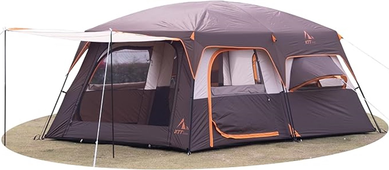 spacious family camping tent