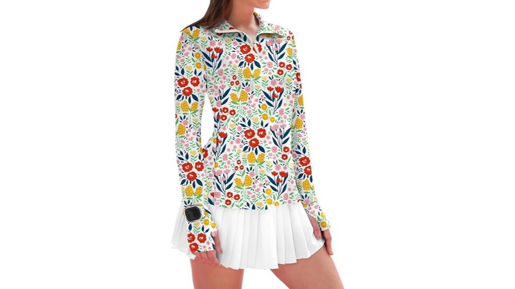 sun protection quarter zip shirt