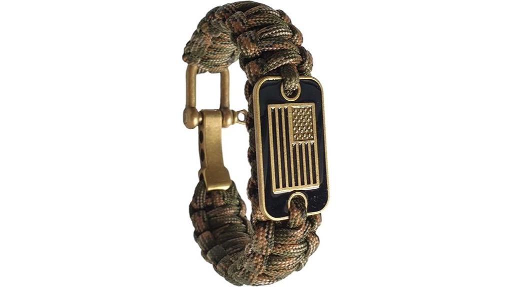 survival bracelet green camo