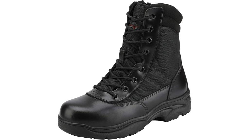 tactical work boots zipper