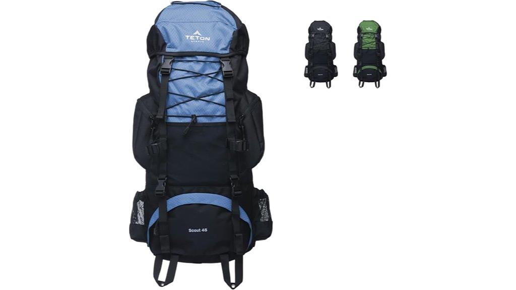 teton 65l hiking backpack