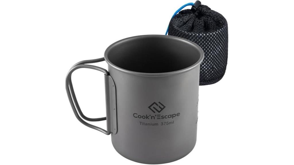 titanium camping mug foldable