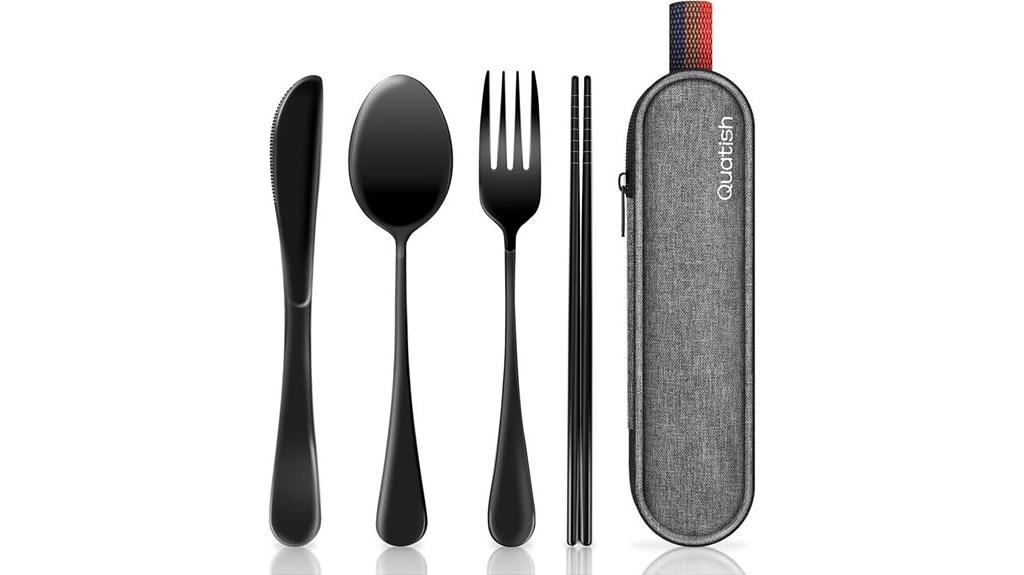 travel utensil set stainless