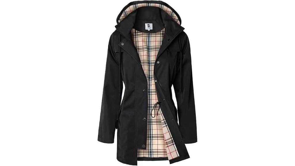 women s hooded rain jacket