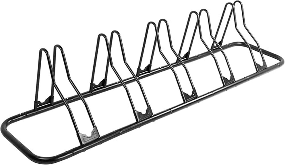 6 bicycle floor parking stand