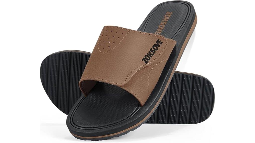 adjustable black foam sandals