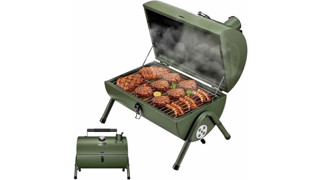 adjustable portable charcoal grill