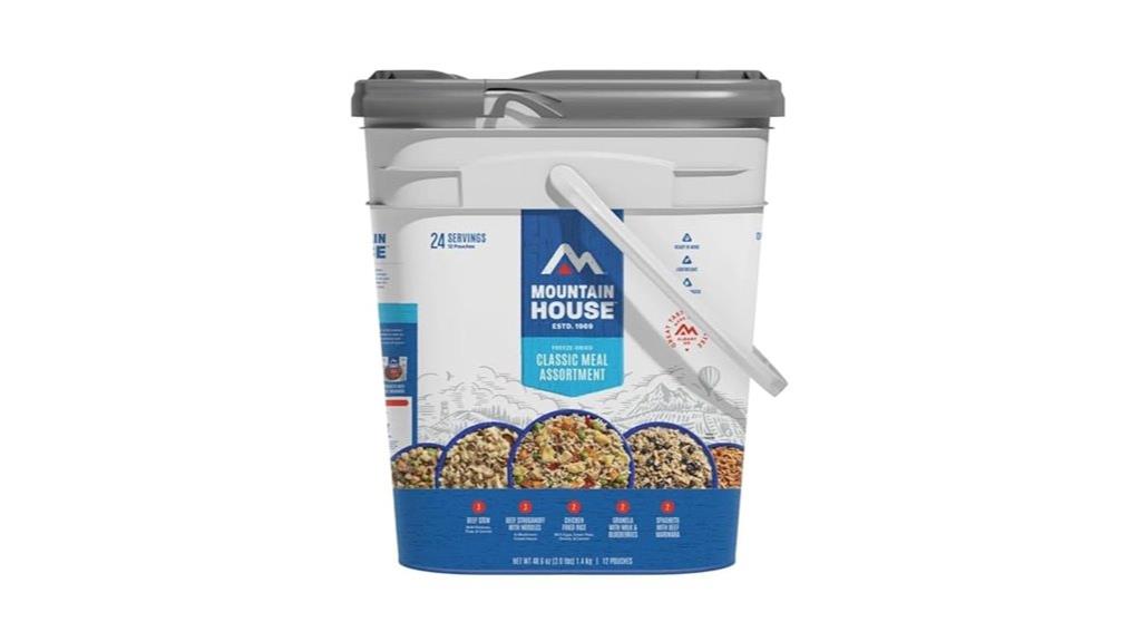 assorted freeze dried meals