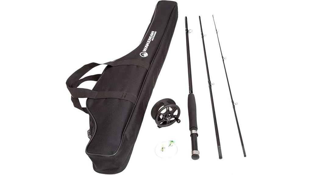 black fly fishing combo