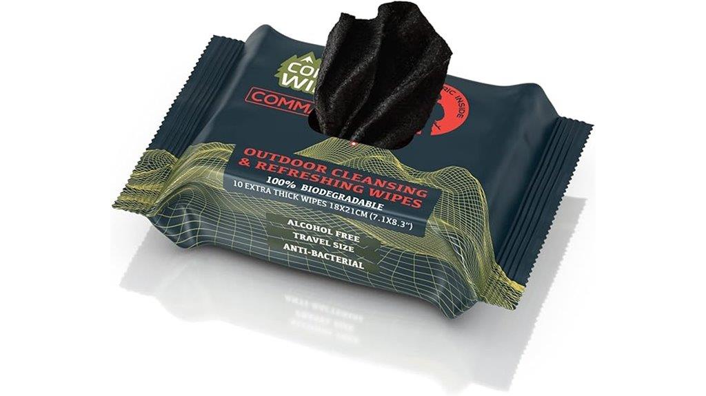 black unscented camouflage wipes