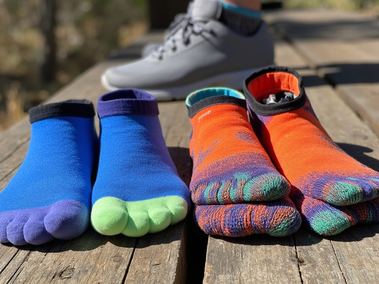 blister free running toe socks