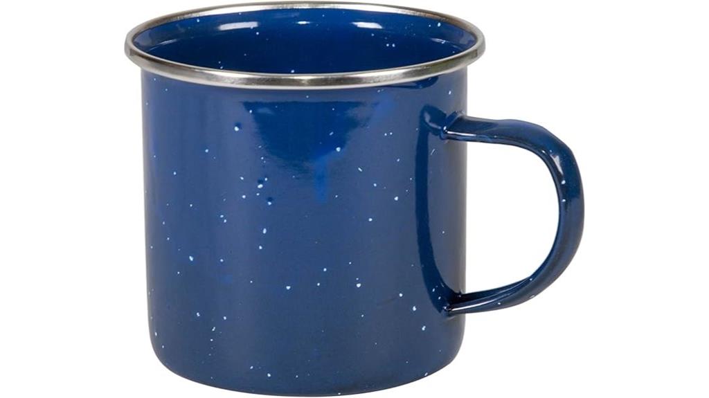 blue enamel coffee mug