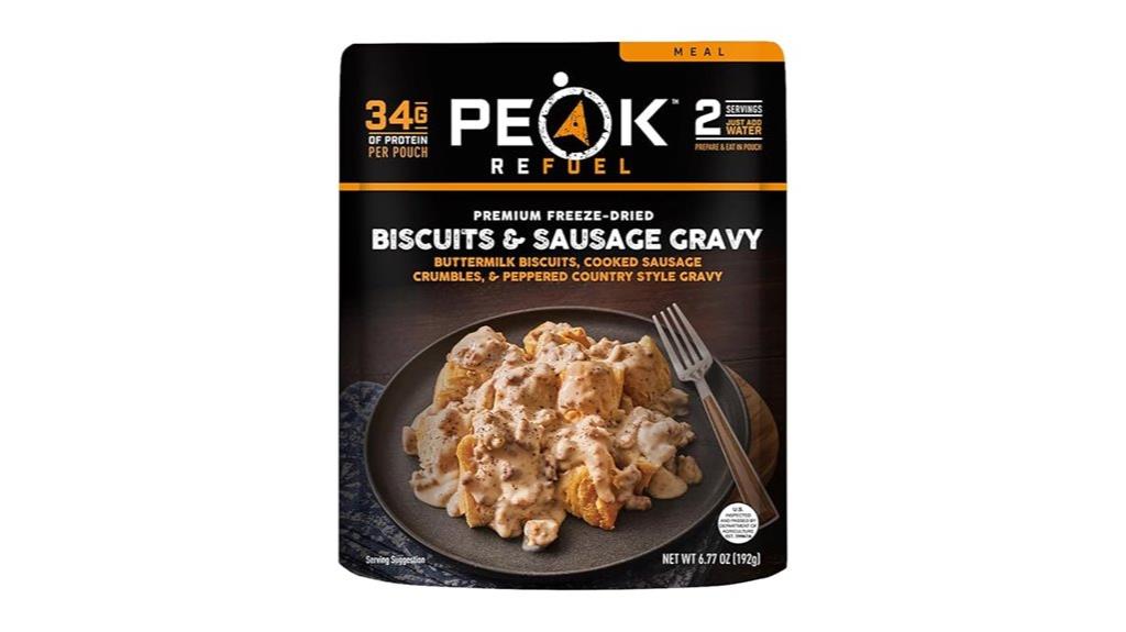 breakfast meal freeze dried