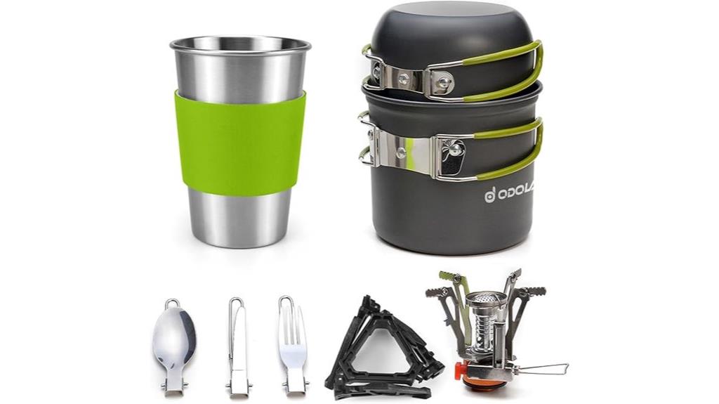 camping cookware stove kit