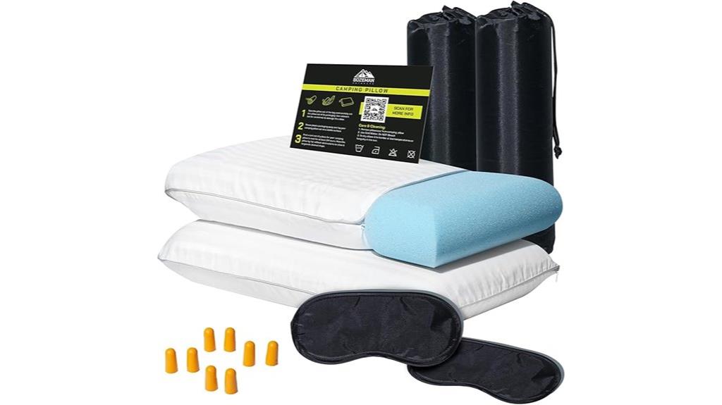 camping pillow set pack