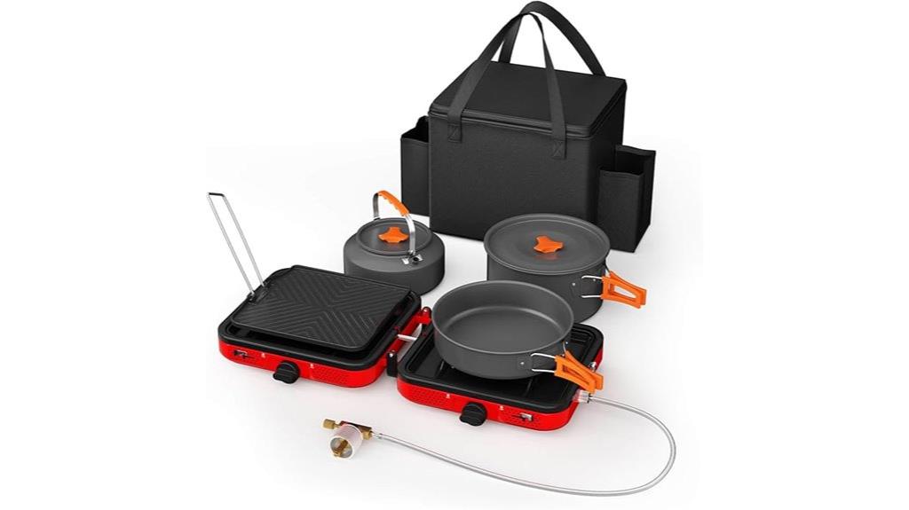 camping stove cookware set
