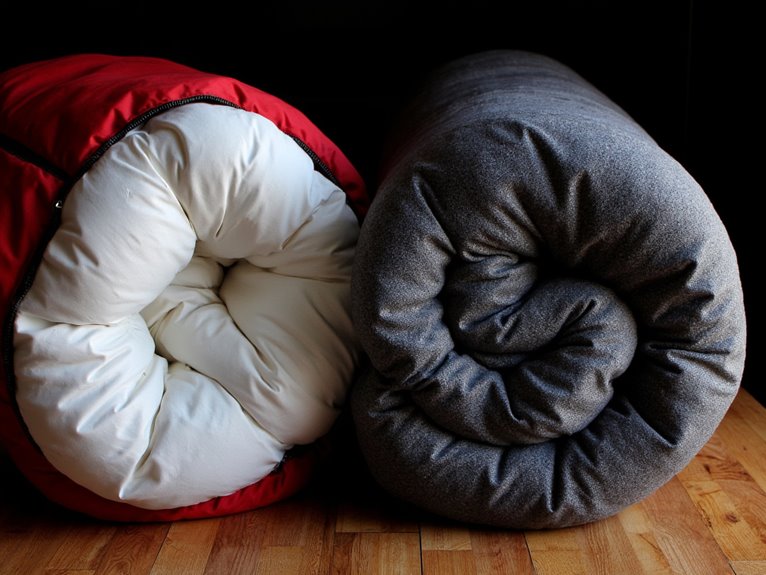 check sleeping bag insulation