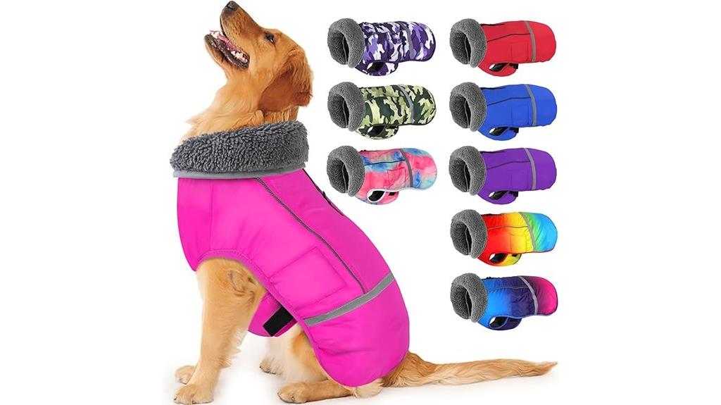 christmas waterproof dog coat