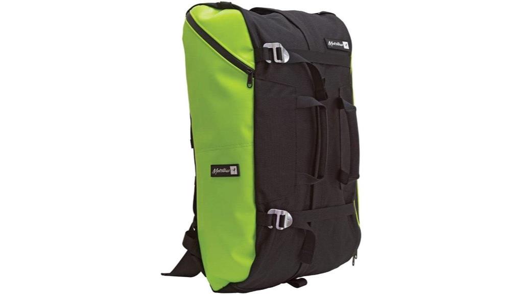 climbing gear carrying pack