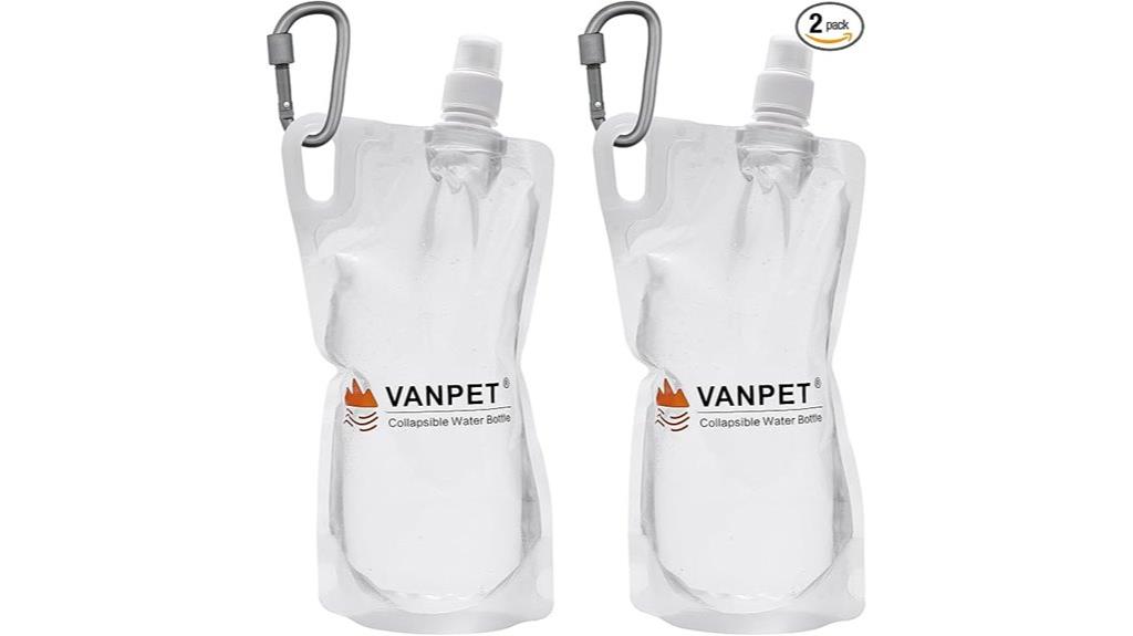collapsible water bottle set