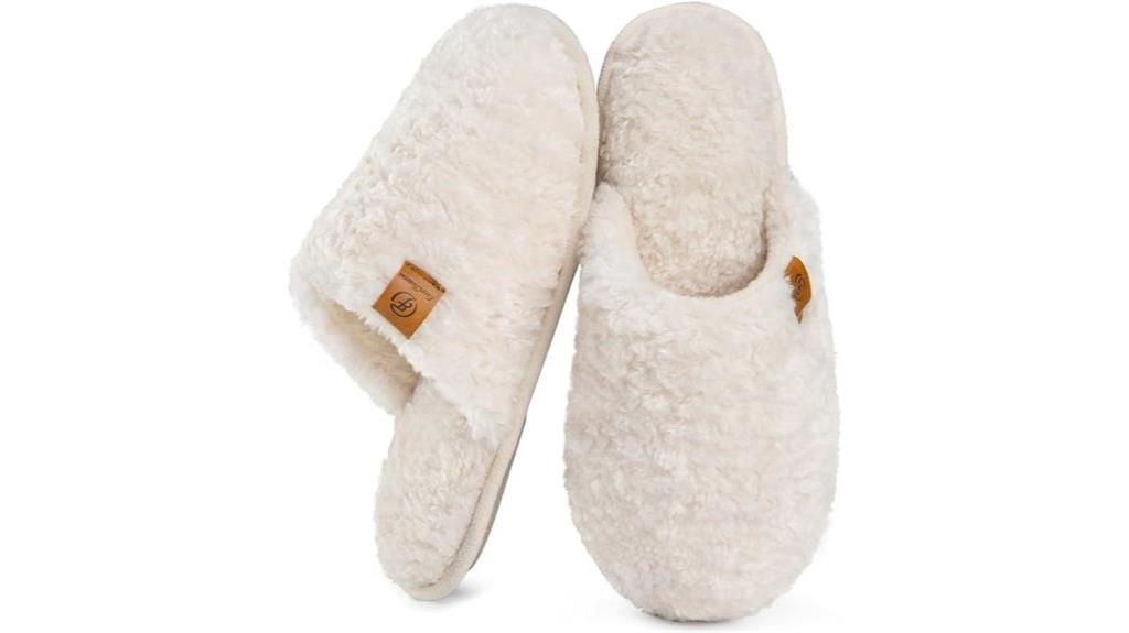 comfortable fuzzy memory slippers