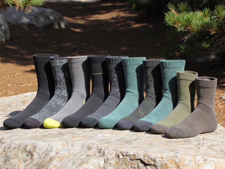 comfortable hiking sock selection