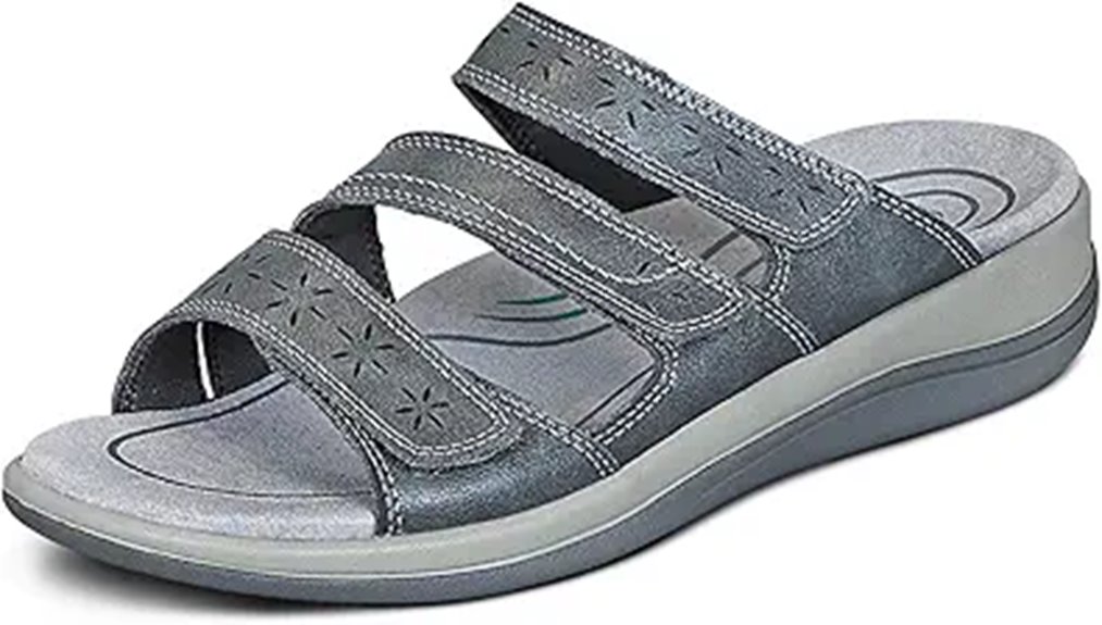 comfortable orthopedic slide sandals